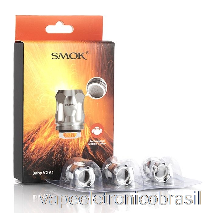 Vape Eletrônico Smok Tfv8 Baby V2 Bobinas De Substituição 0,17ohm Baby V2 A1 Bobinas Simples (ss)